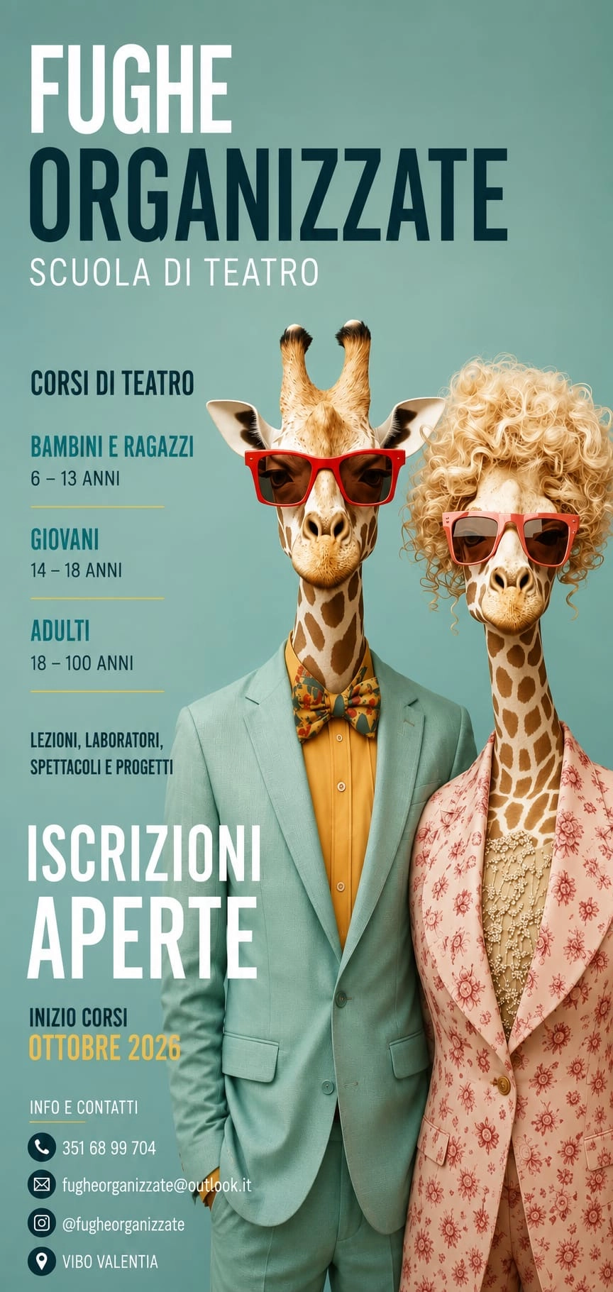 Iscrizioni aperte ai corsi di teatro 2026/2027